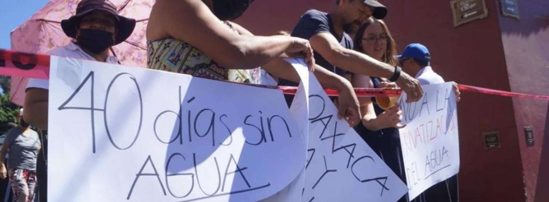 40 días sin agua: Continúan protestas de vecinos de la ciudad de Oaxaca por desabasto
